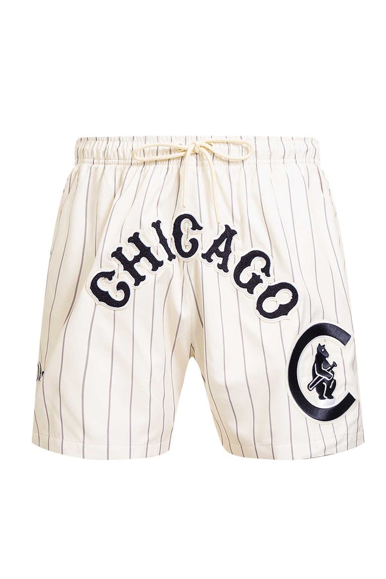 Men's Pro Standard Cream Chicago Cubs Pinstripe Retro Classic Woven Shorts, Alternate, color, Cream