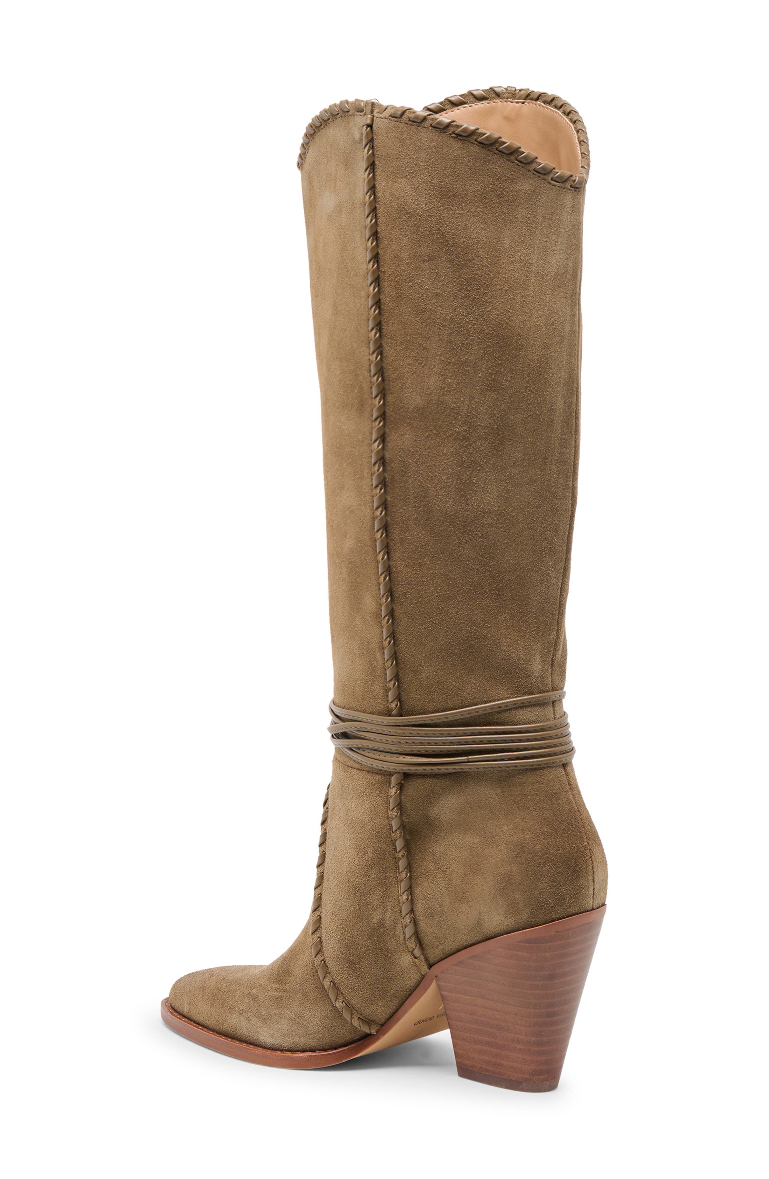 Jody Knee High Boot, Alternate, color, OLIVE SUEDE