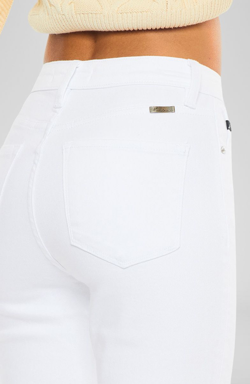 Kancan Piper Essentials High Rise Slim Straight Leg Jeans In White