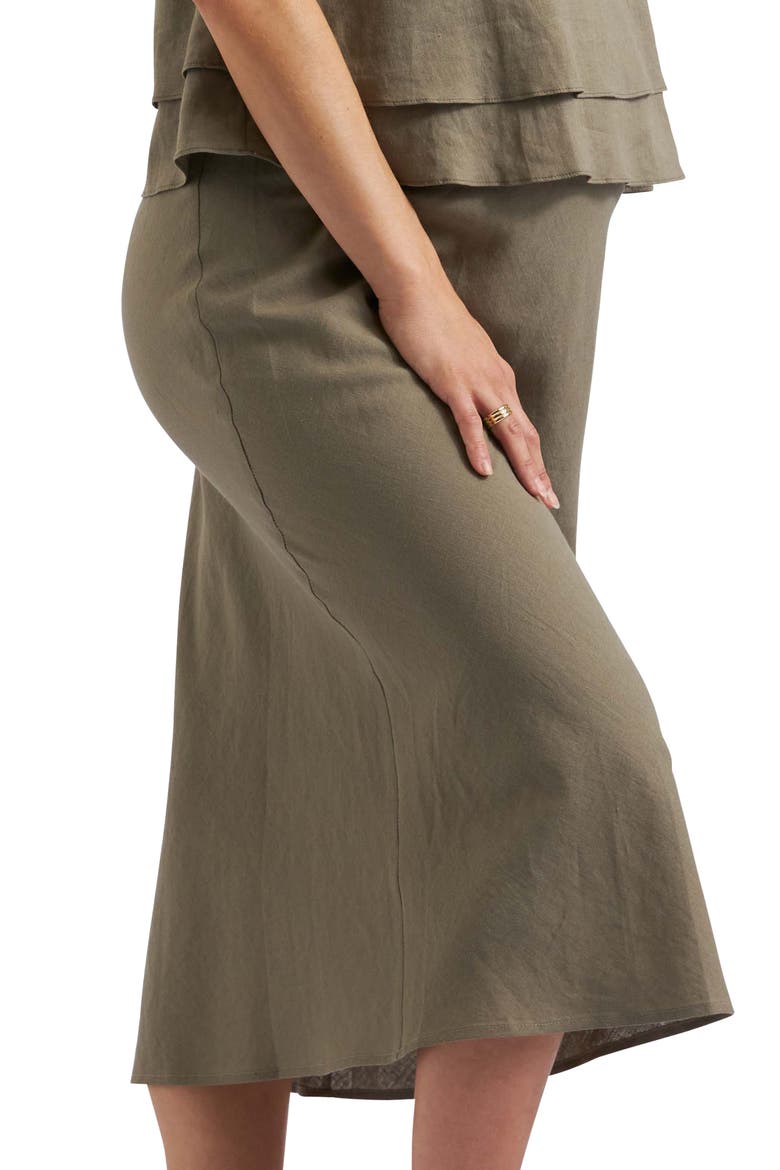 Debbie Linen Skirt, Alternate, color, OLIVE