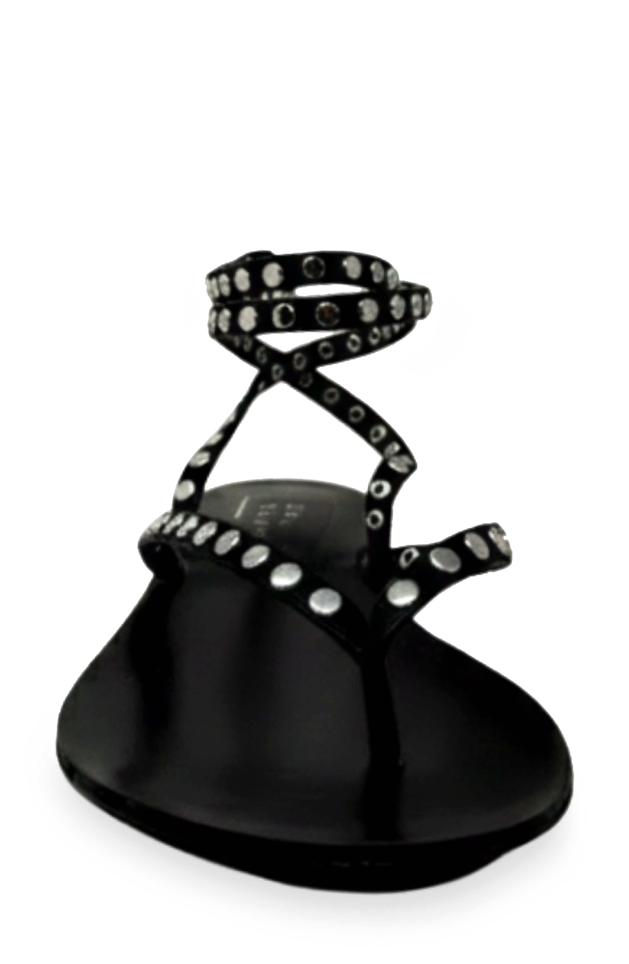 SHUSHOP Bibi Ankle Strap Sandal, Alternate, color, Black