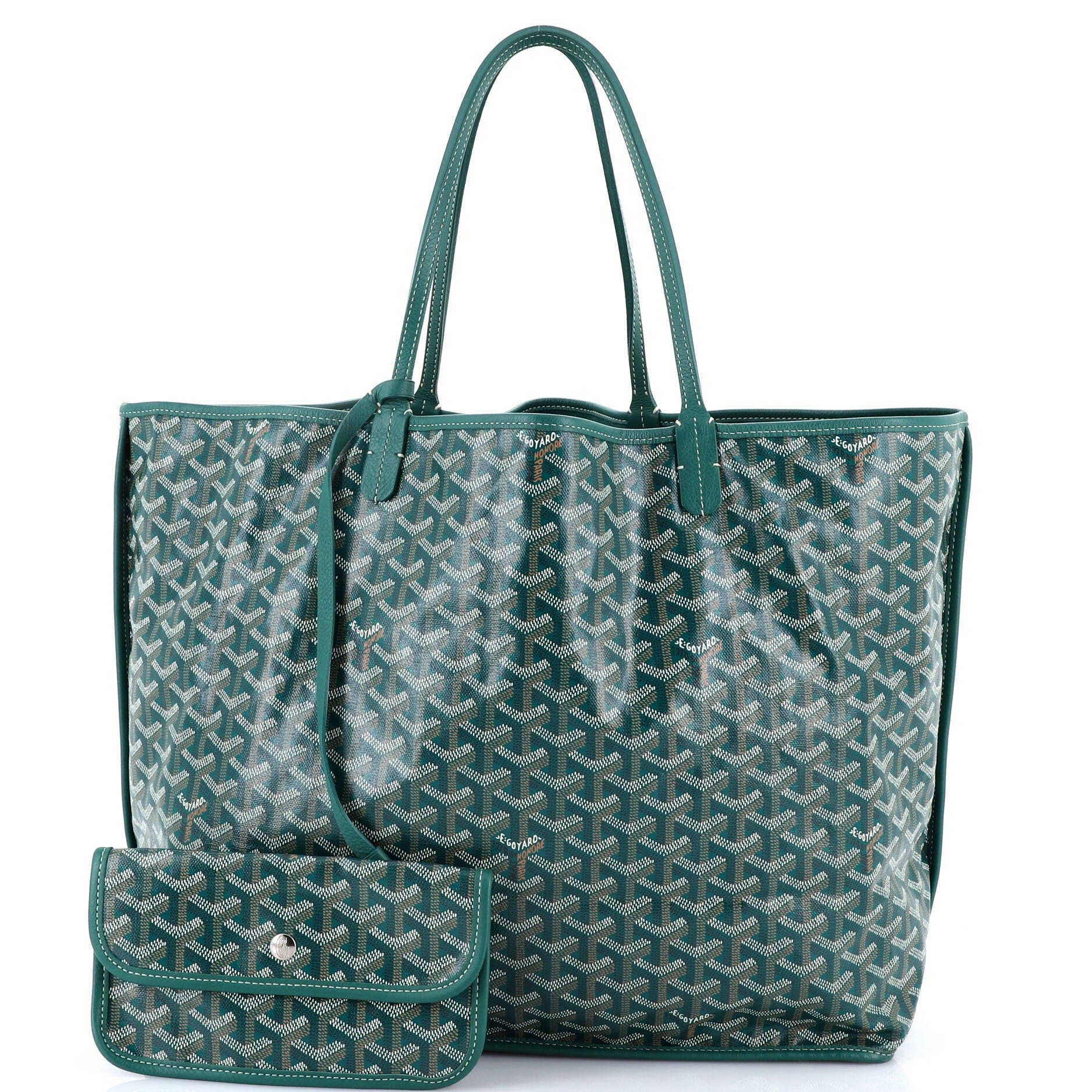 Pre-Owned Goyard Anjou Reversible Tote Coated Canvas GM, Alternate, color, Green