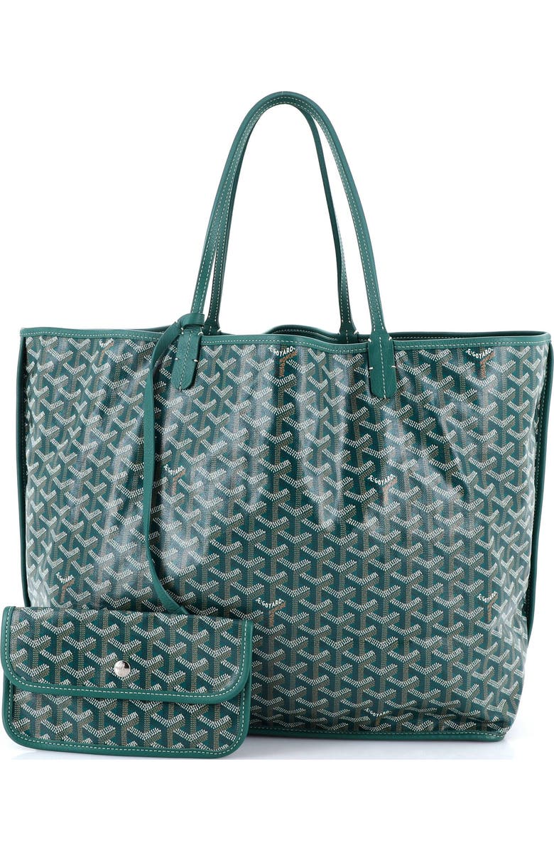 Pre-Owned Goyard Anjou Reversible Tote Coated Canvas GM, Alternate, color, Green