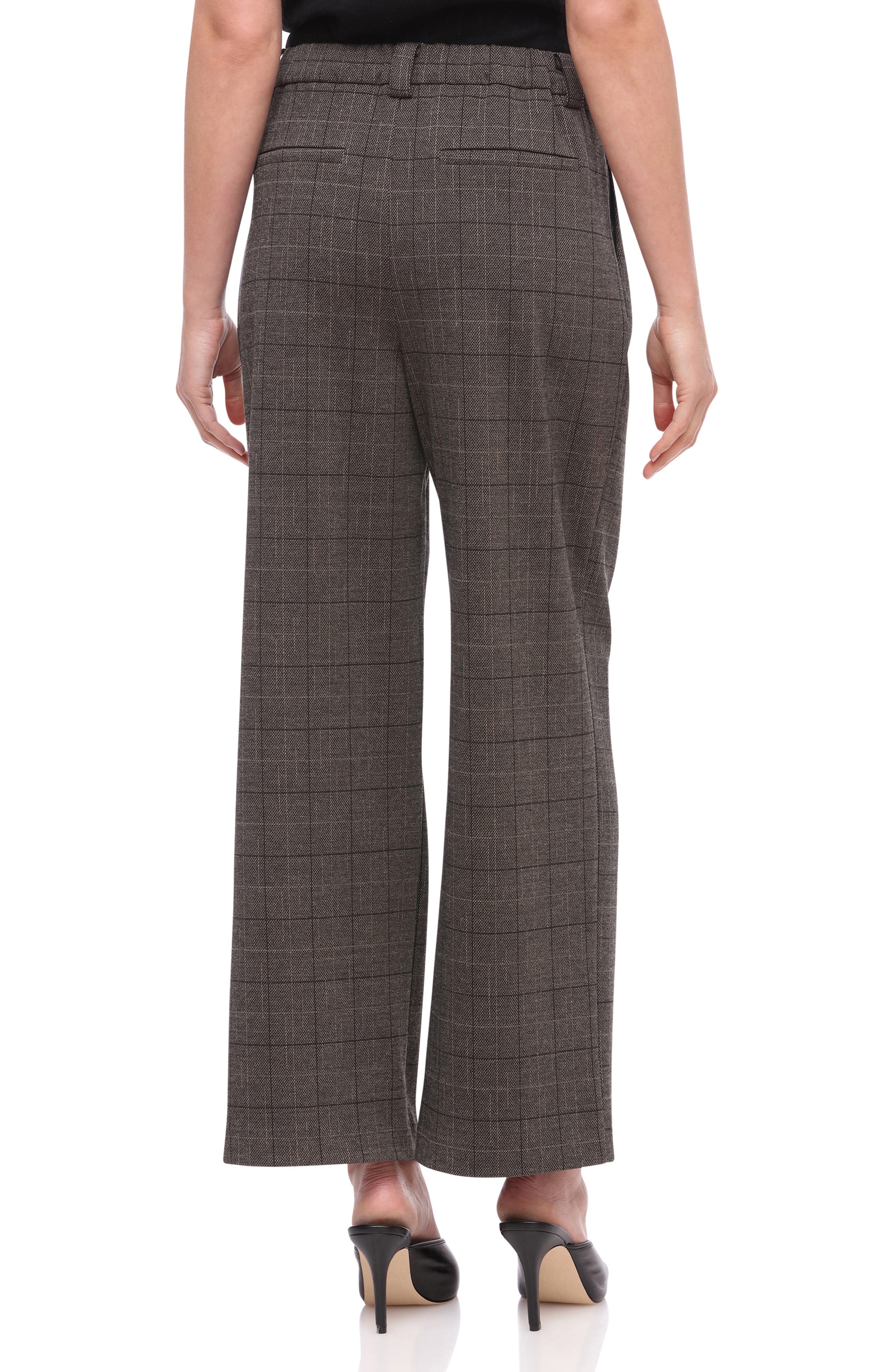 Pleated Plaid Crop Pants - image 2
