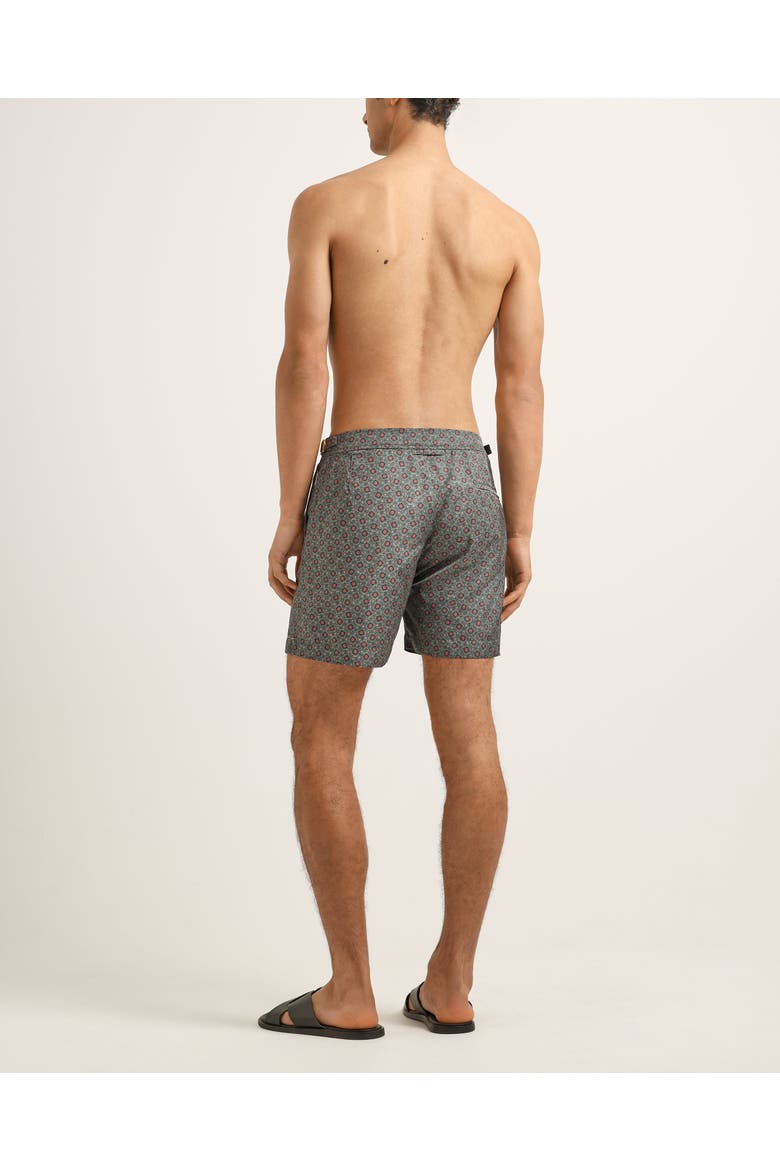 Bulldog Exclusive-Print Swim Shorts, Alternate, color, HERBAL GREEN
