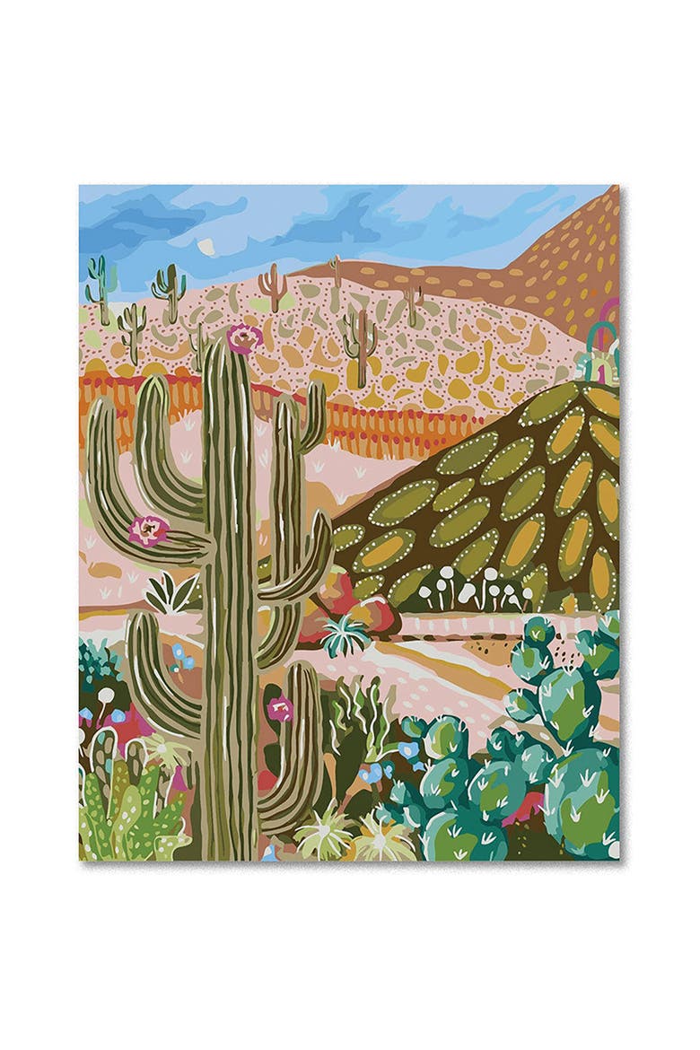 Paint By Numbers, Cactus Valley, DIY Painting Kit, Alternate, color, Multicolored