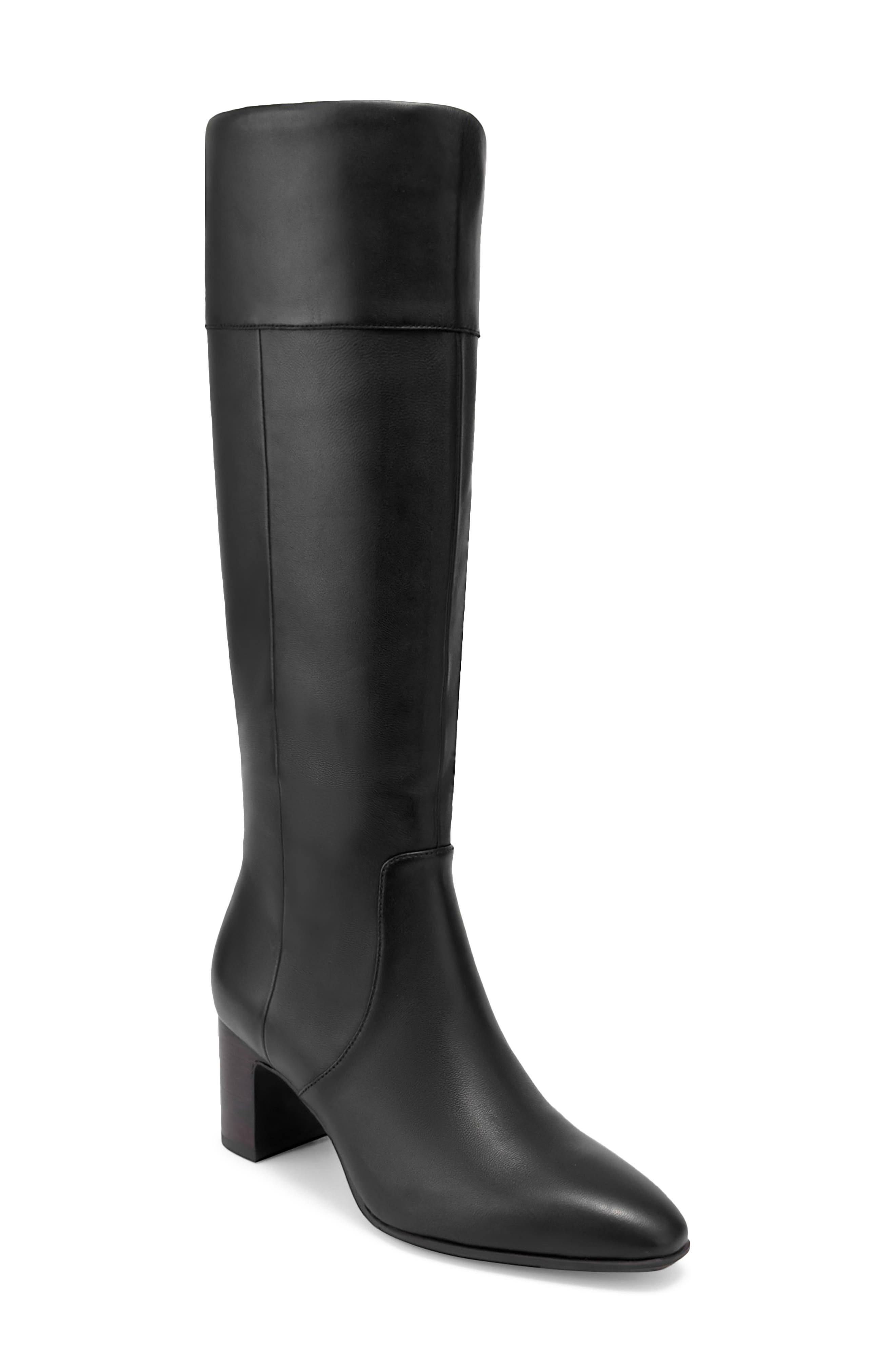 Aerosoles Minerva Knee High Boot, Main, color, Black Leather