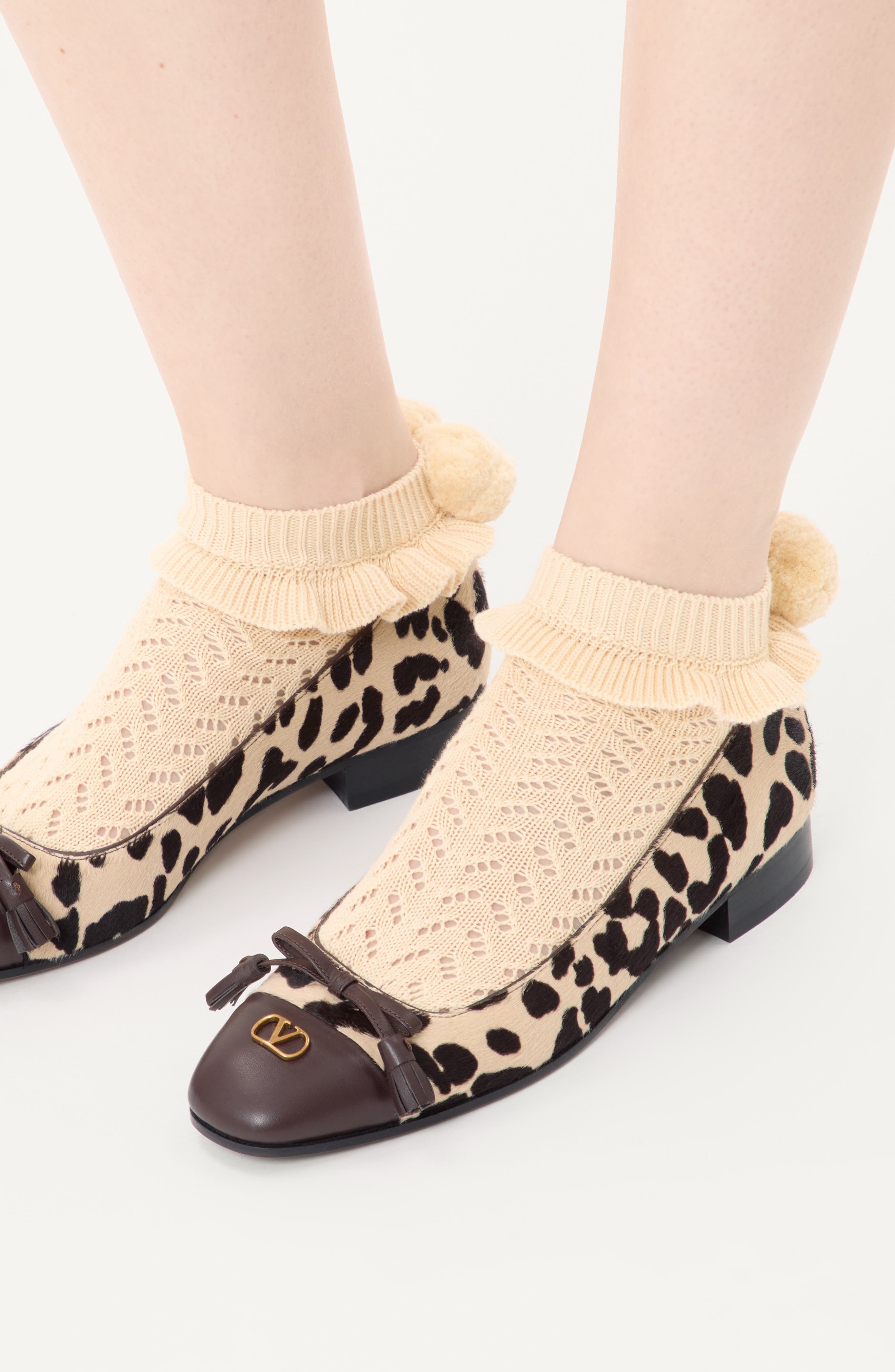 Valentino Garavani Valet du Roi Genuine Calf Hair Ballet Flat, Alternate, color, 