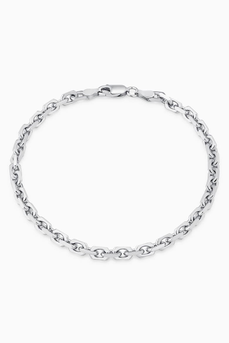 Sterling Silver Captain Link Bracelet, Main, color, Sterling Silver