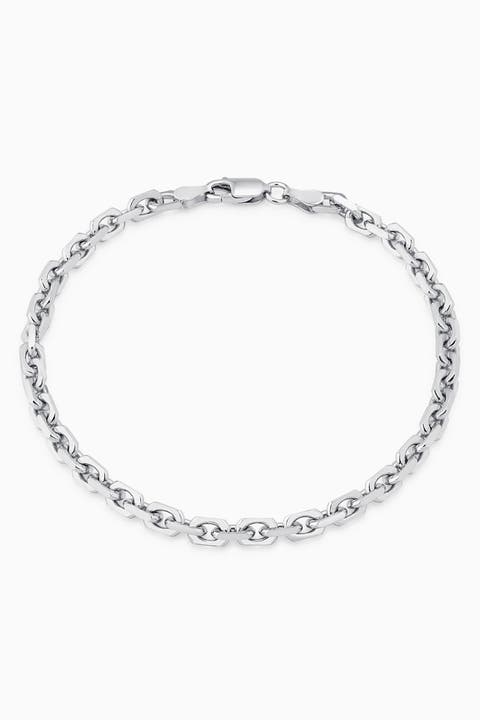 Sterling Silver Captain Link Bracelet