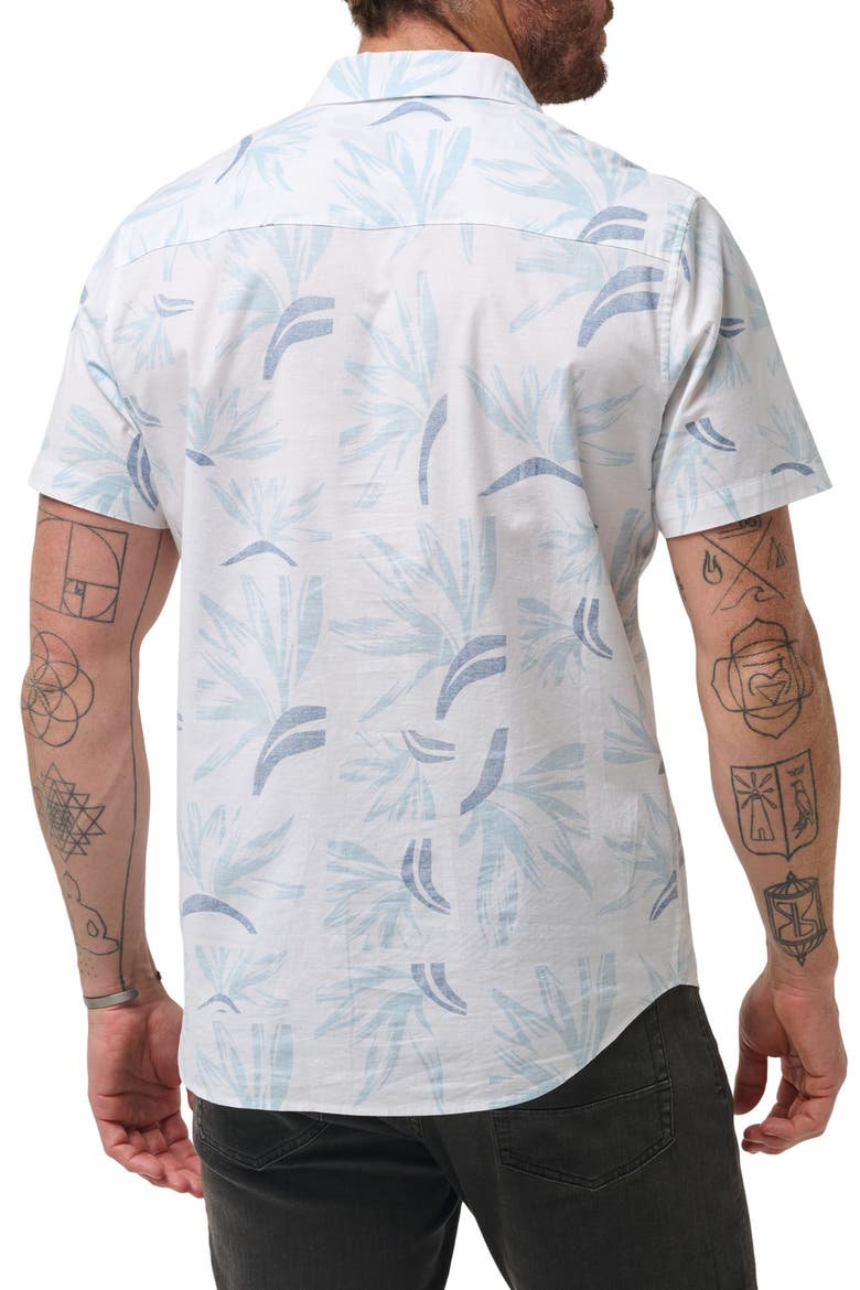 The Thick Of It Short Sleeve Button-Up Shirt, Alternate, color, WHITE NAVY