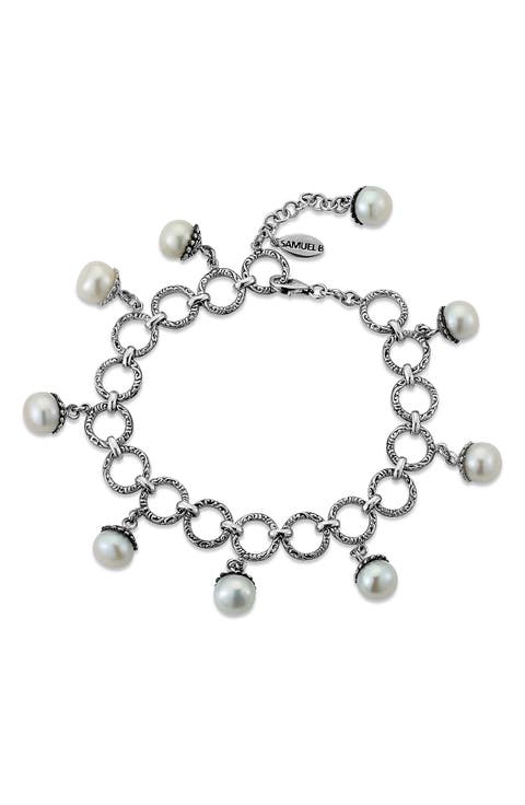 Freshwater Pearl Charm Bracelet