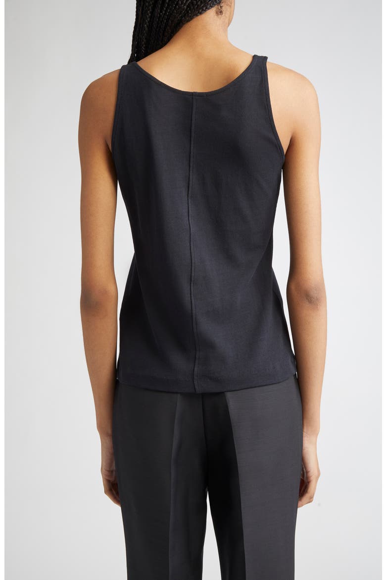 Luca Sheer Organic Cotton Tank, Alternate, color, BLACK