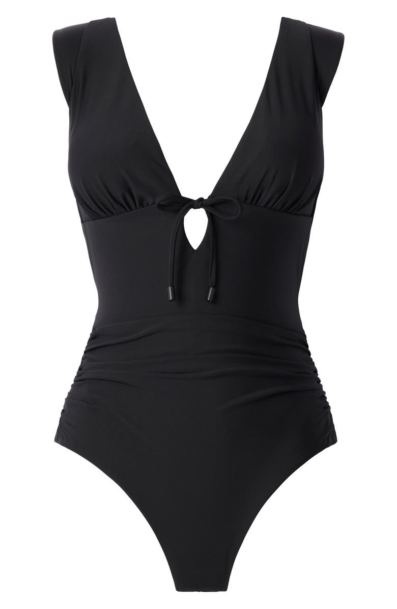 Magicsuit<sup>®</sup> Dash Open Back Plunge One-Piece Swimsuit, Alternate, color, Black