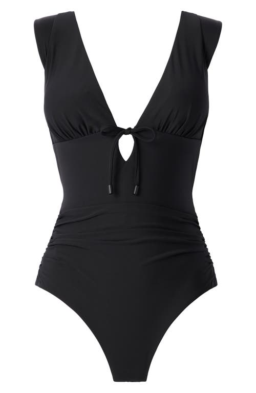 Magicsuit ® Dash Open Back Plunge One-piece Swimsuit In Black