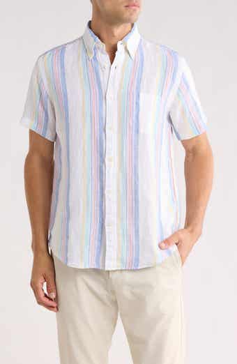 Brooks Brothers Regular Fit Stripe Linen Button-Up Shirt