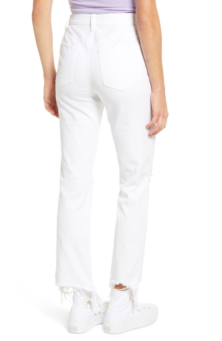 Tinsel Ripped Straight Leg Jeans, Alternate, color, 