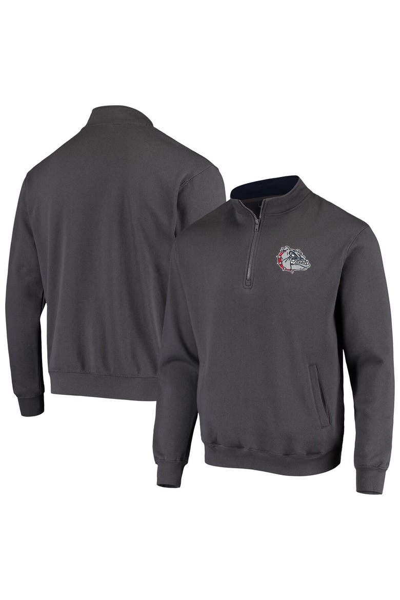 Men's Colosseum Charcoal Gonzaga Bulldogs Tortugas Logo Quarter-Zip Jacket, Alternate, color, Charcoal