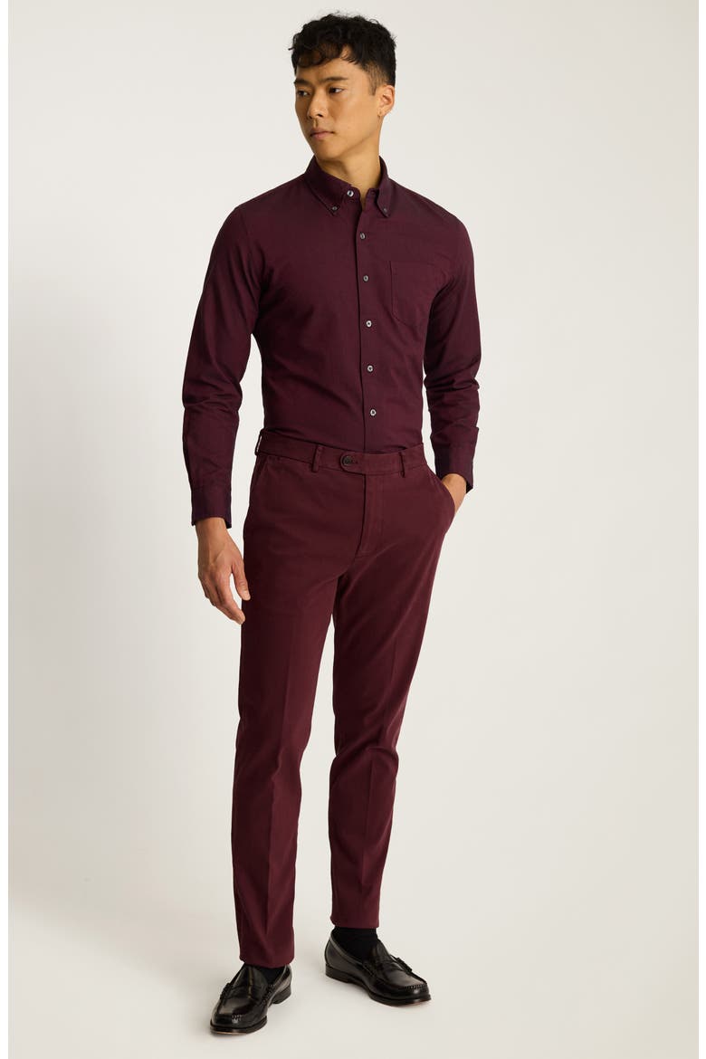 Stretch Oxford Button-Down Shirt, Alternate, color, SOLID OXFORD