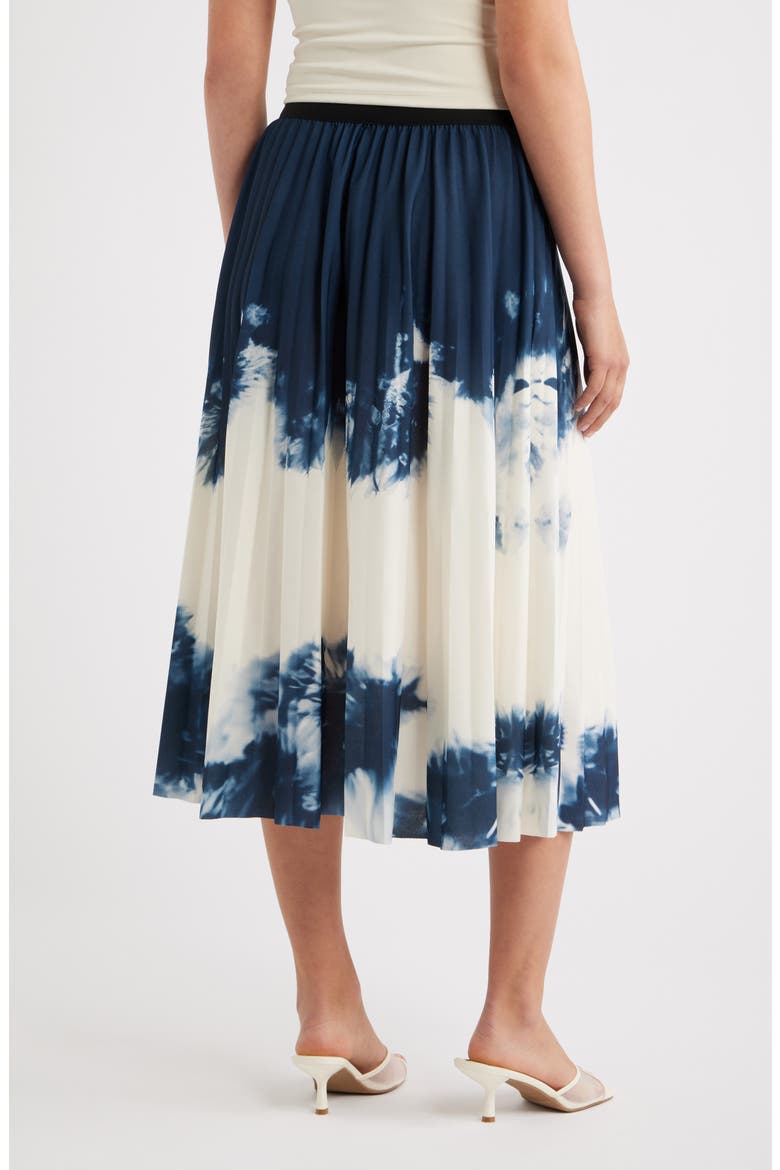 Robbie Print Midi Skirt, Alternate, color, BLUE