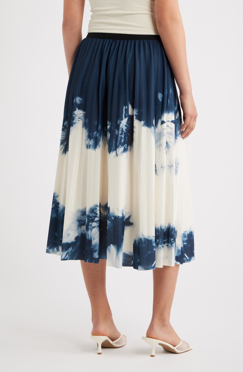 NIKKI LUND Robbie Print Midi Skirt, Alternate, color, Blue