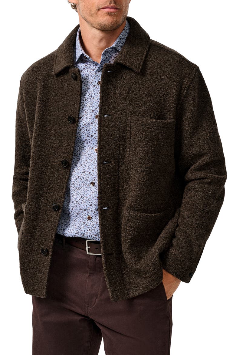 Wool & Cashmere Shirt Jacket, Main, color, CHOCOLATE