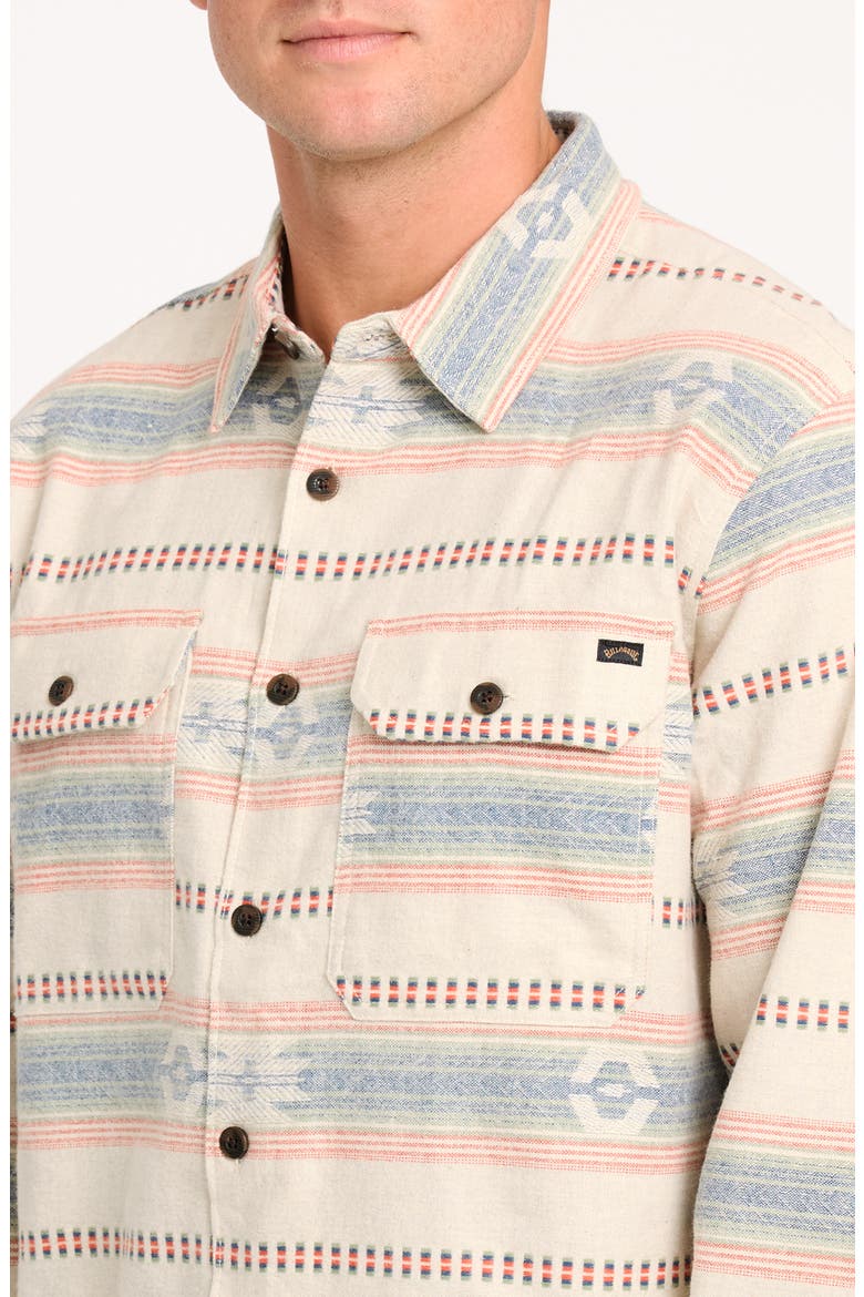 Offshore Flannel Shirt, Alternate, color, SAND KHAKI