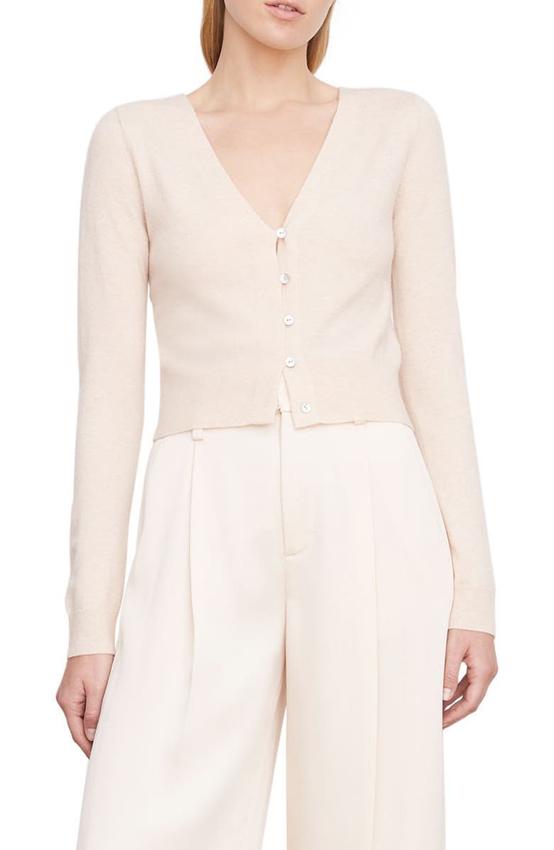 Vince Button & Loop Wool & Cashmere Cardigan, Main, color,