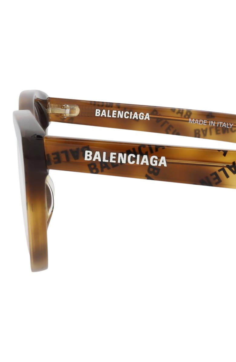 Balenciaga 52mm Cat Eye Optical Glasses, Alternate, color, Havana Havana Transparent