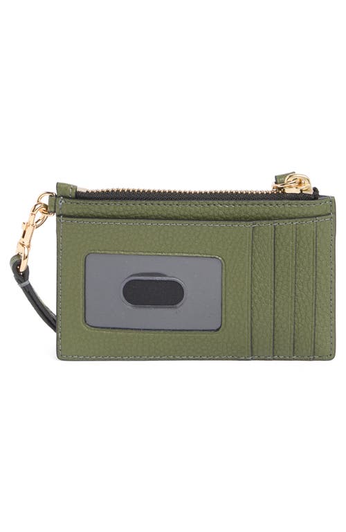 Marc Jacobs Zip Wristlet In Bronze Green