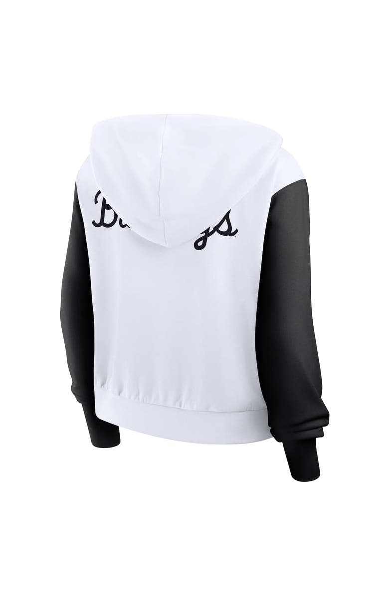 Nike Women's Nike White Georgia Bulldogs Cropped Beyond Capability Color-Block Script Full-Zip Hoodie, Alternate, color, White