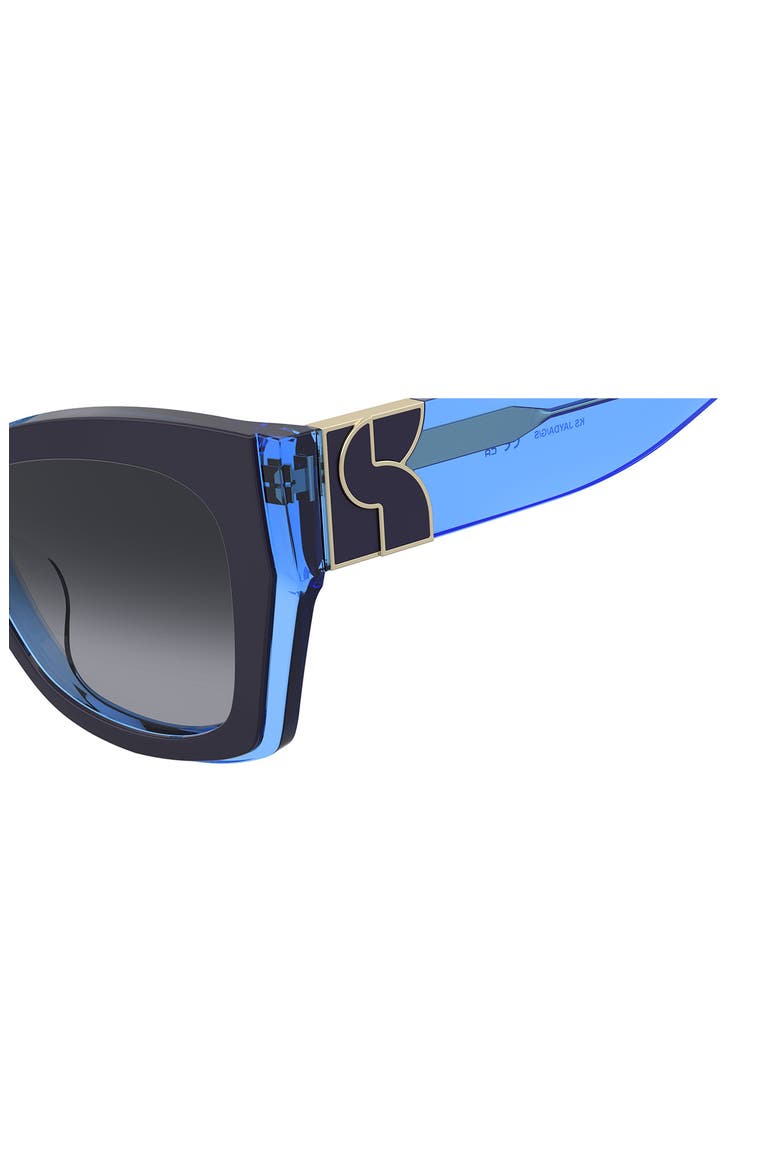 jayda 53mm gradient cat eye sunglasses, Alternate, color, BLUE/ DARK GREY SF