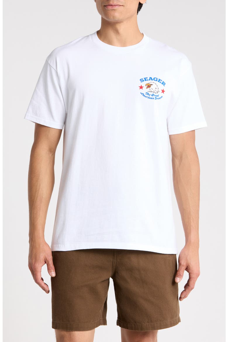 Great American Dream Cotton Graphic T-Shirt, Main, color, WHITE