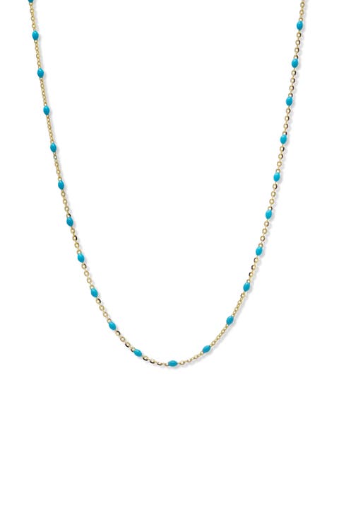 Bohème Beaded Enamel Station Necklace