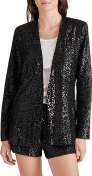 Steve Madden Collarless Sequin Blazer