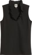 Anne Klein Ruffle Sleeveless Knit Top