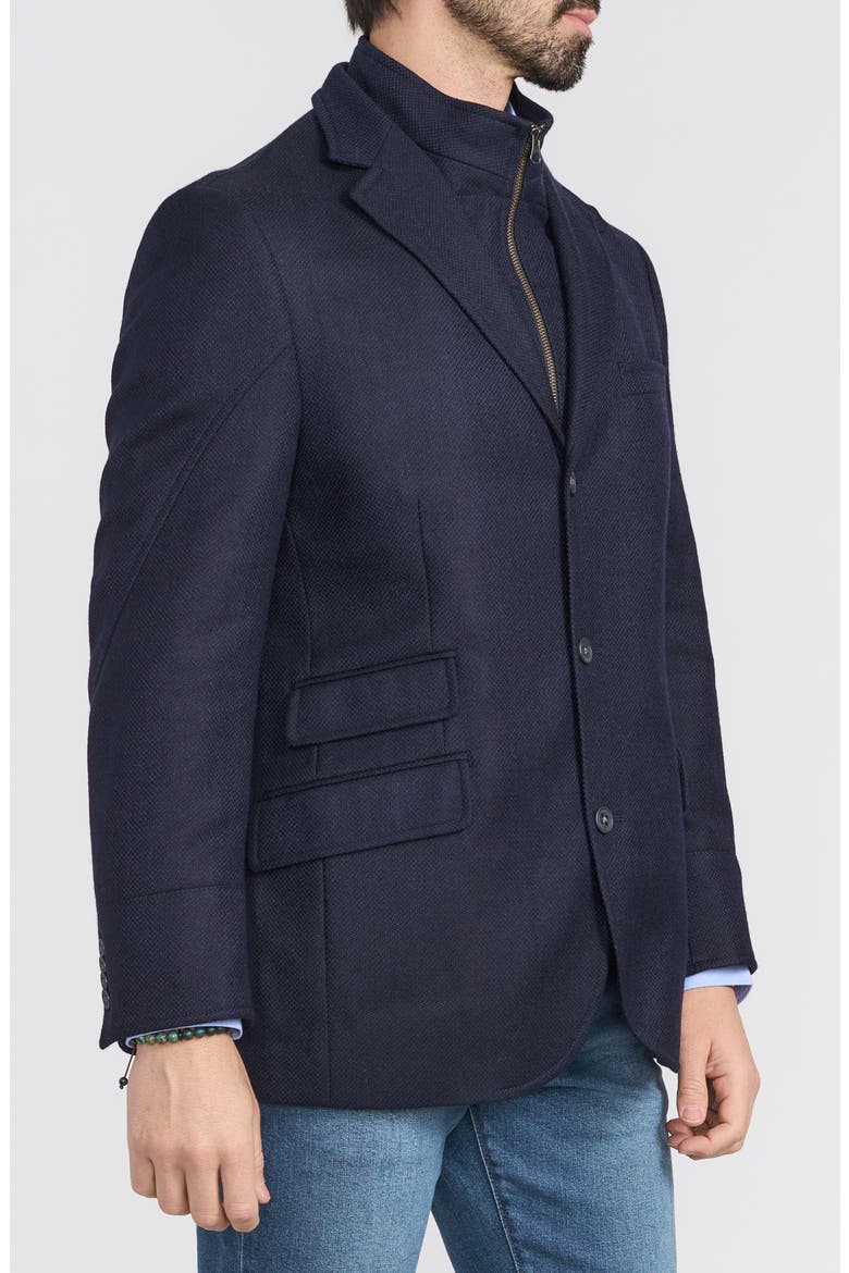 Regular Fit Wool & Cashmere Hybrid Sport Coat, Alternate, color, NAVY