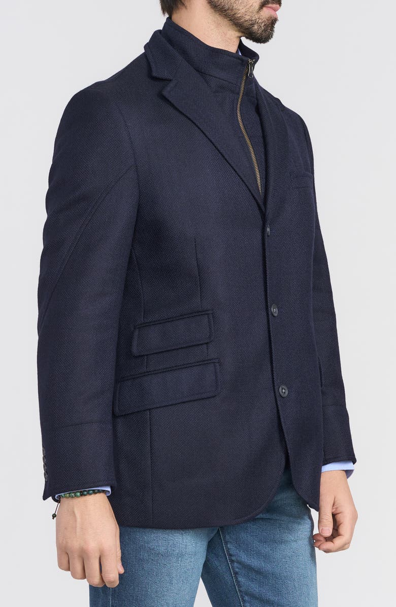 FLYNT Regular Fit Wool & Cashmere Hybrid Sport Coat, Alternate, color, Navy