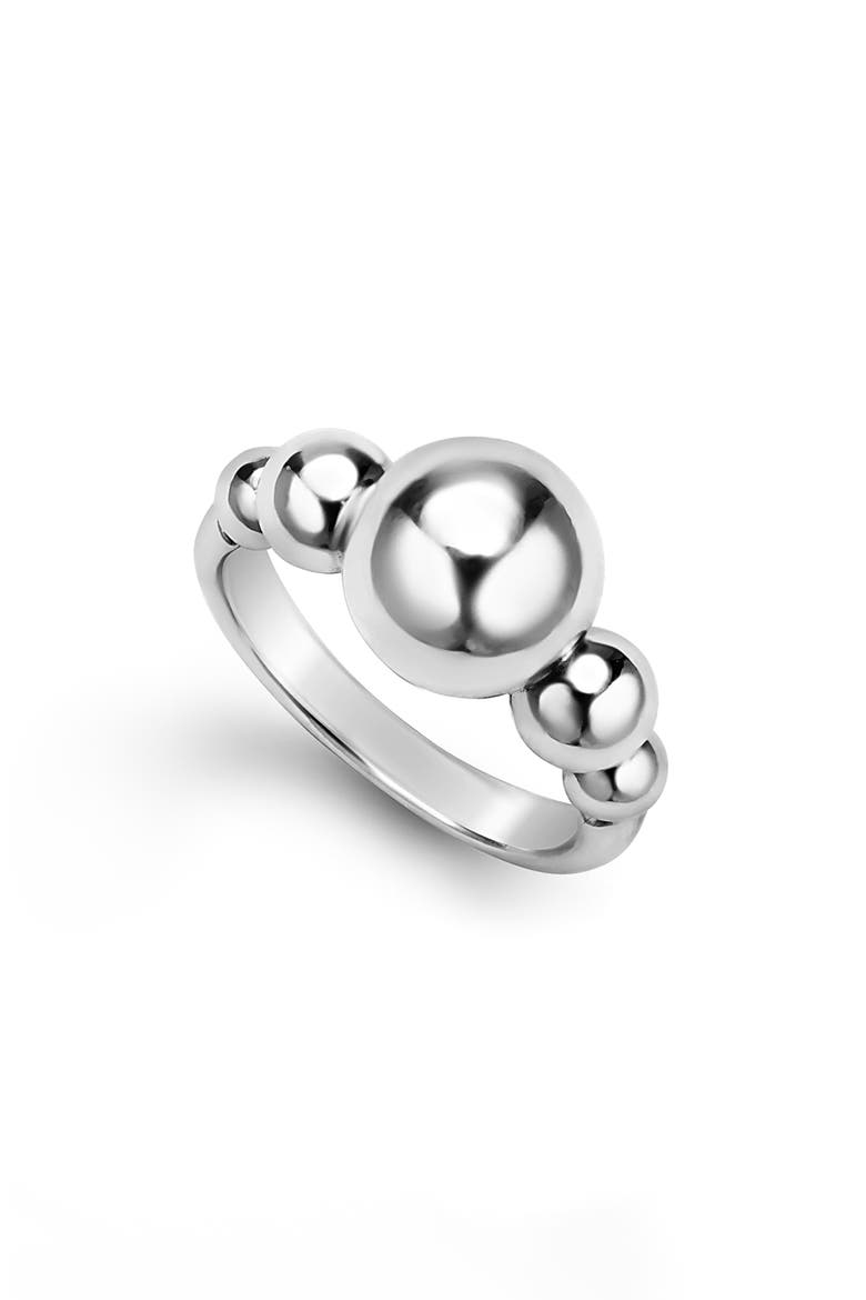 Caviar Bubbly Ring, Main, color, STERLING SILVER