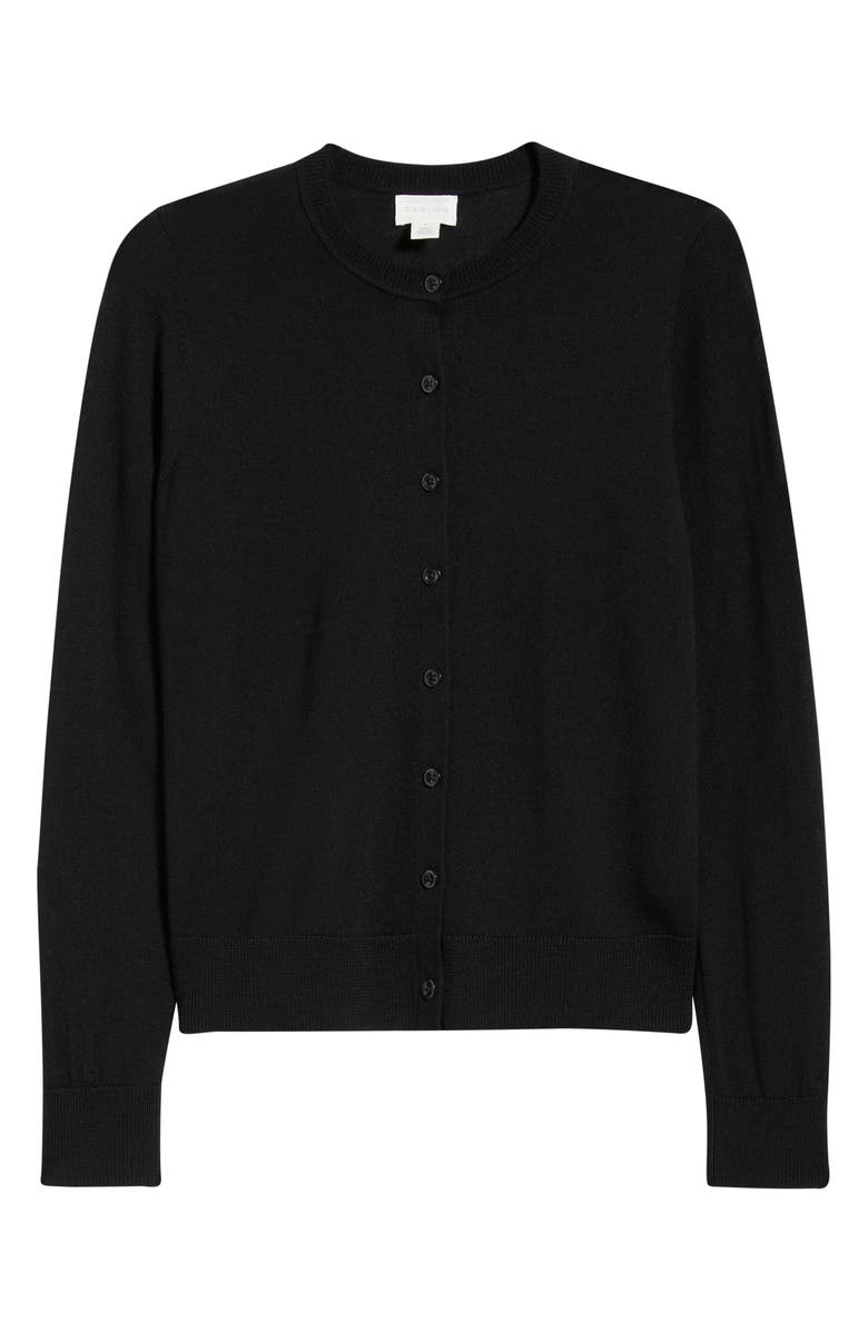 Caslon<sup>®</sup> Merino Wool Blend Cardigan, Alternate, color, Black