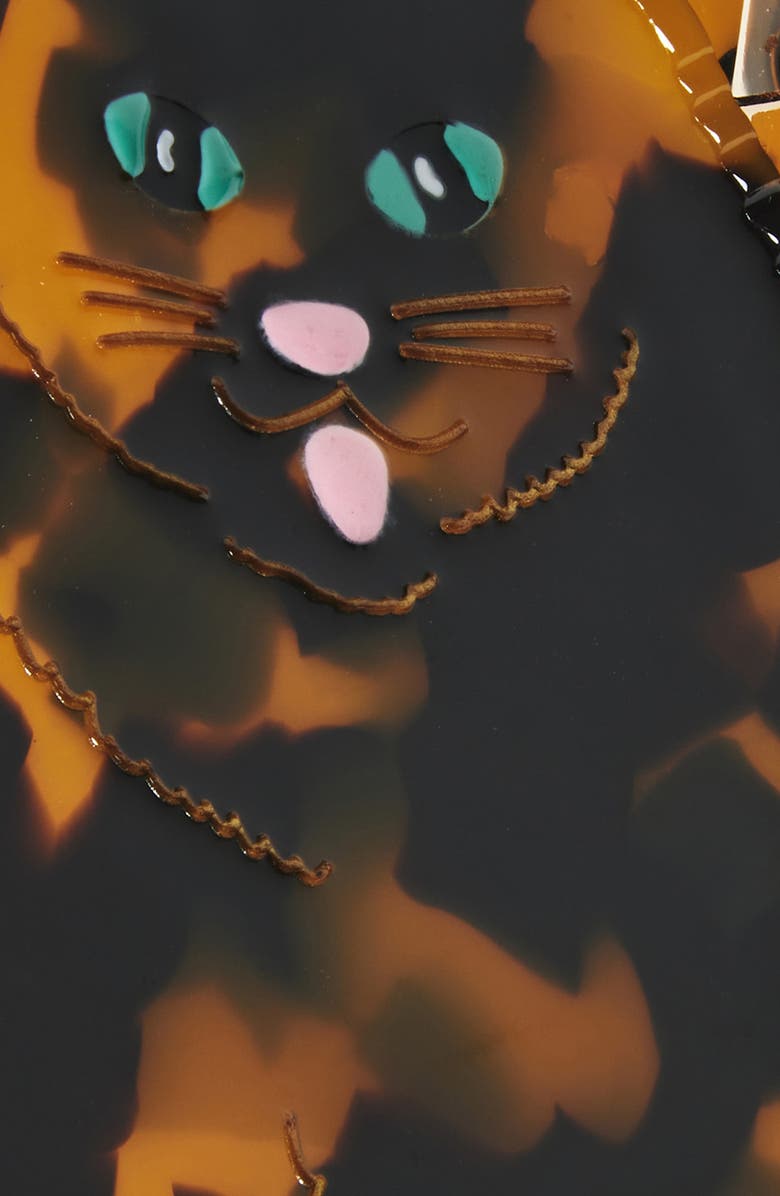 Solar Eclipse Hand-Painted Persian Cat Claw Clip, Alternate, color, Tortoise