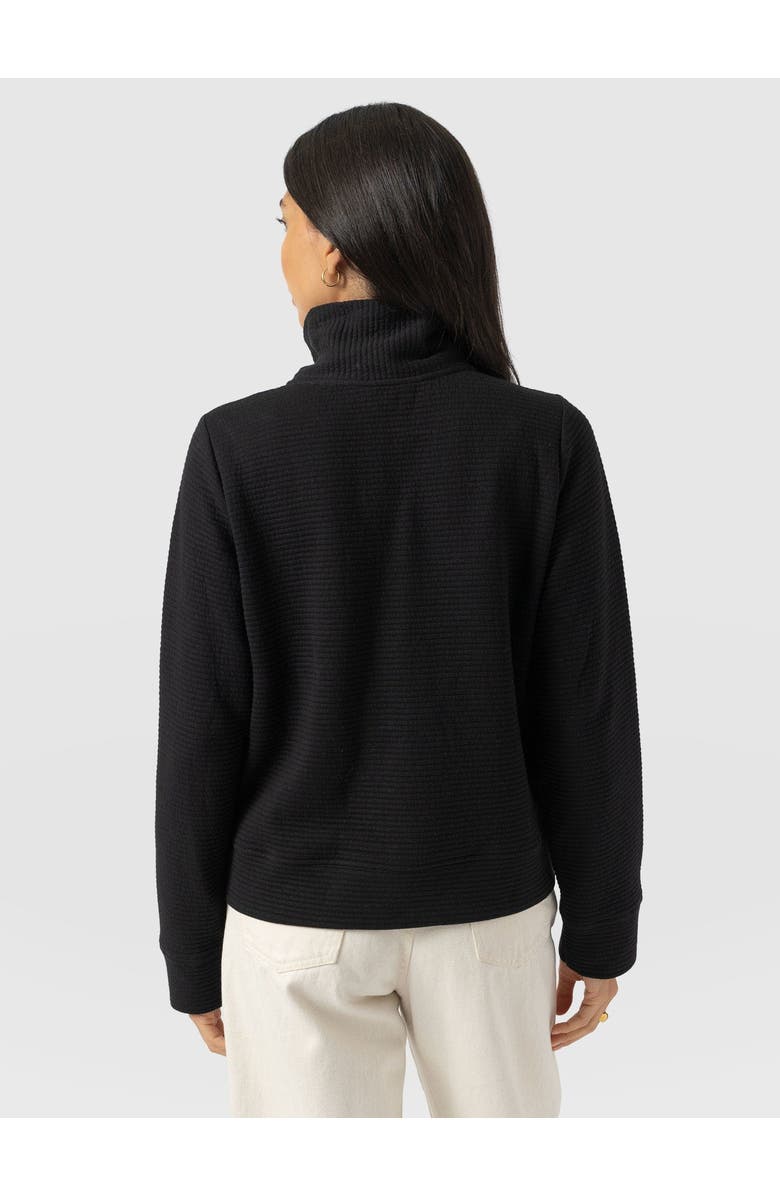 Saint + Sofia Halsey Quarter Zip, Alternate, color, Black Ottoman