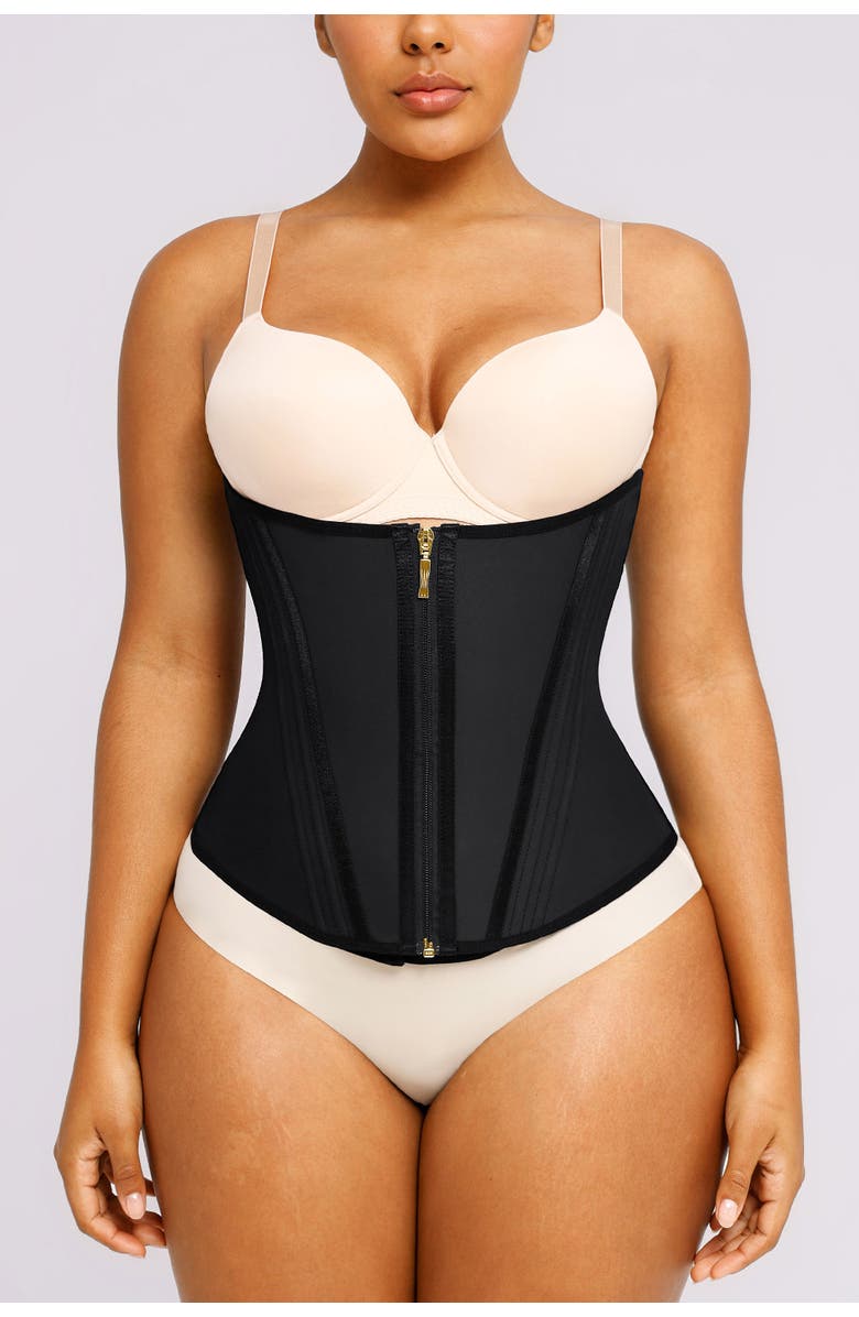 Shapellx Body Shaper Latex Waist Trainer, Main, color, Black