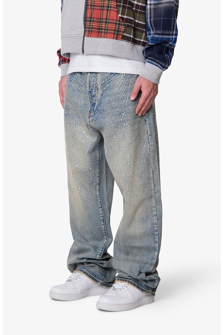 Embellished Ultrabaggy Jeans, Alternate, color, BLUE