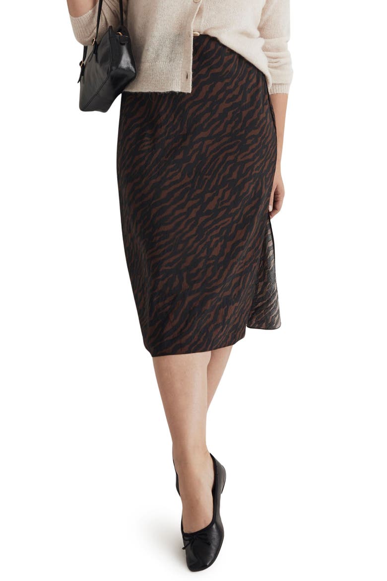Layton Midi Slip Skirt, Alternate, color, TRUE BLACK