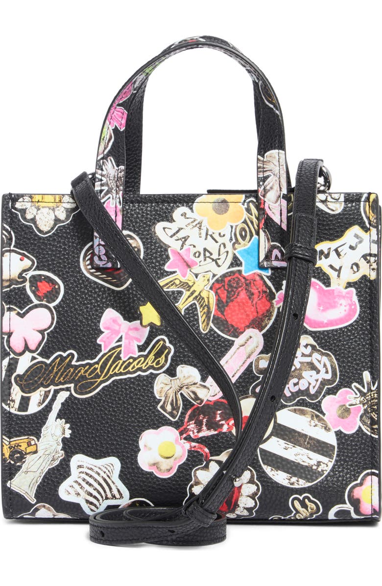 Marc Jacobs Sticker Mini Bold Grind Satchel Bag, Alternate, color, Black Multi