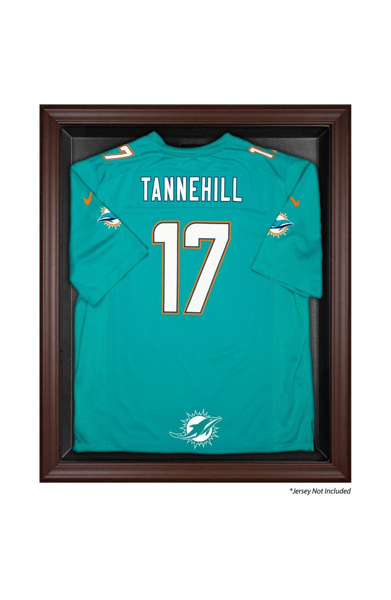 FANATICS AUTHENTIC Miami Dolphins (2013-Present) Brown Framed Jersey Display Case, Main, color,