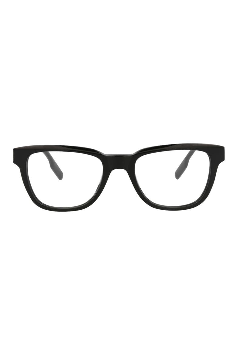 51mm Square Optical Glasses, Main, color, BLACK BLACK TRANSPARENT