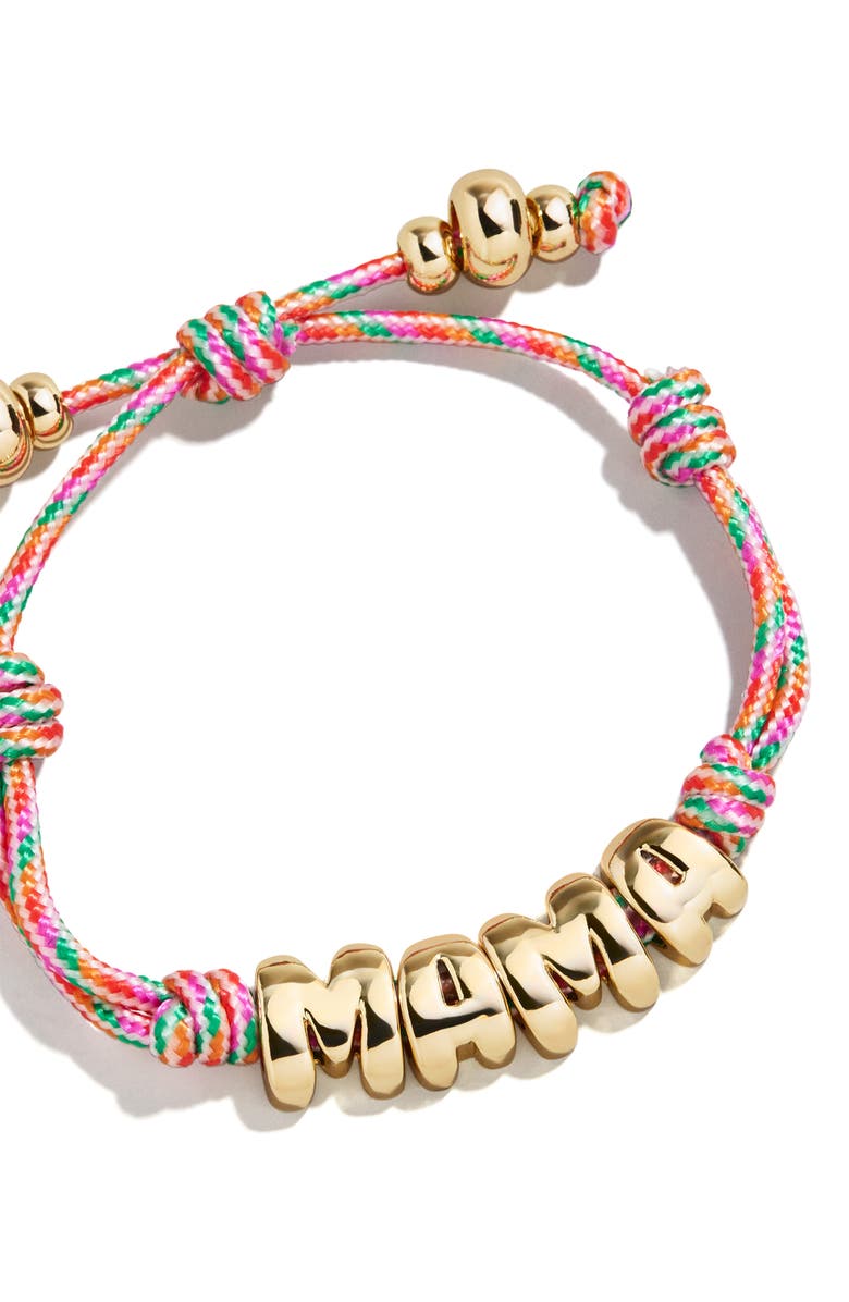 BaubleBar Made for Mama Paracord Bracelet, Alternate, color, Pink/ Gold Multi