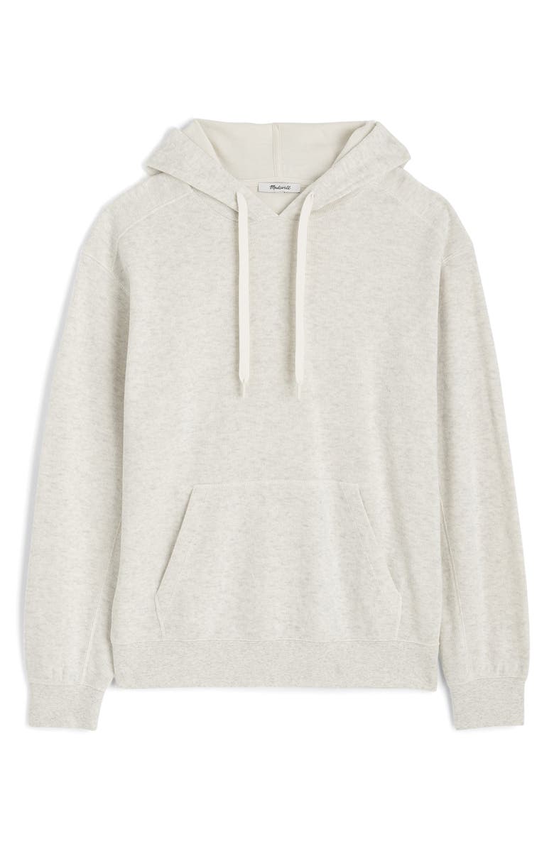 Madewell Heathered Rib Knit Hoodie, Alternate, color,
